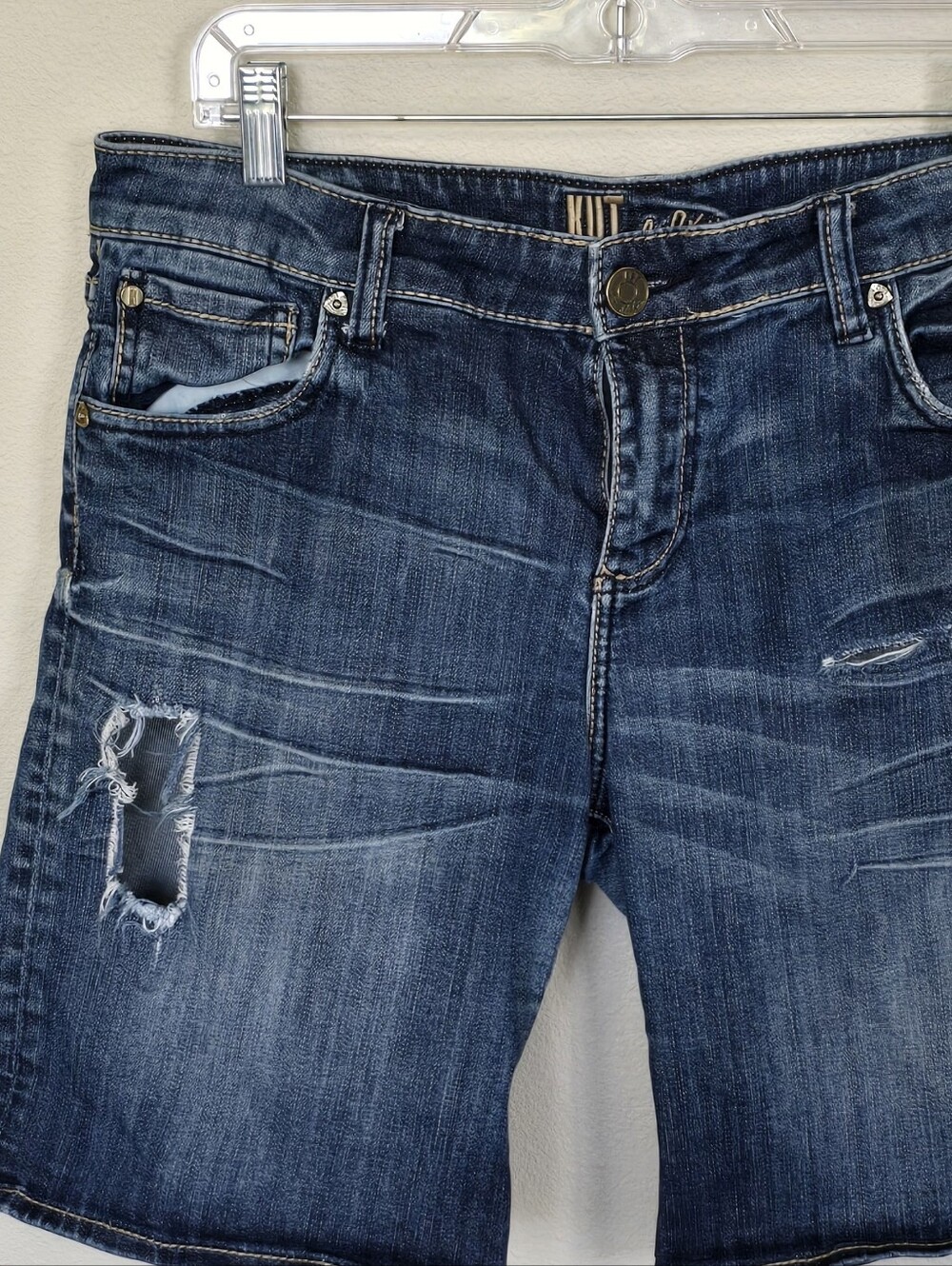 KUT Catherine Boyfriend Denim Jeans Shorts Summer Casual Womens 10 - Picture 15 of 15